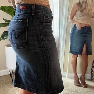 Citizens of humanity denim skirt with front split size 29